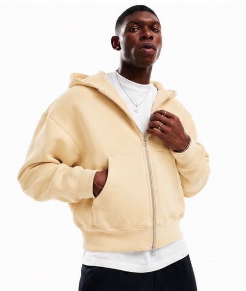 Pull jaune à capuche