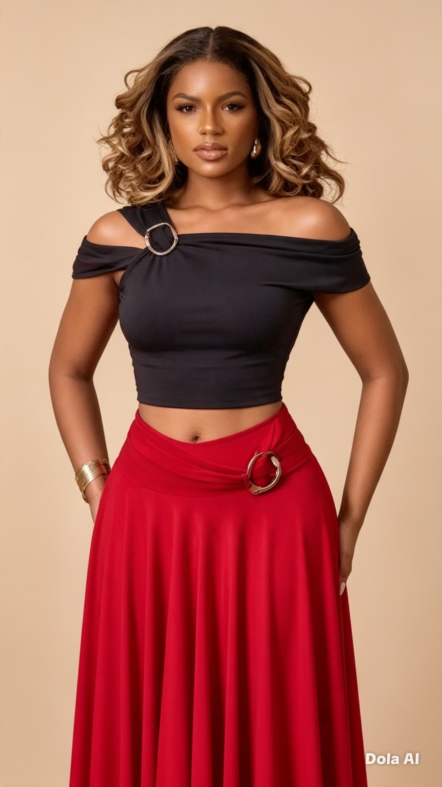 Ensemble jupe + haut asymétrique