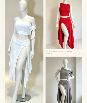 Ensemble jupe + haut asymétrique
