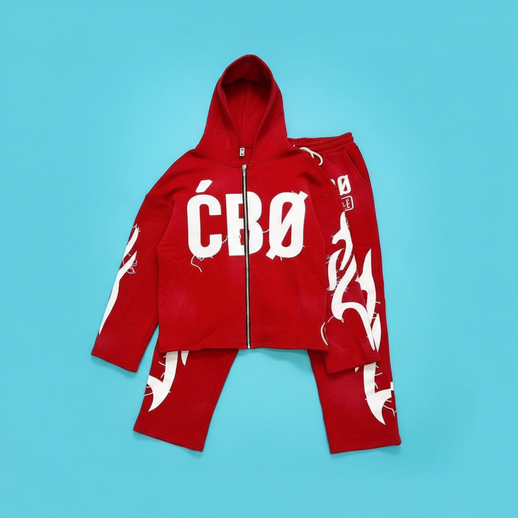 CBØ Lyfestyle – Survêtement Street Rouge