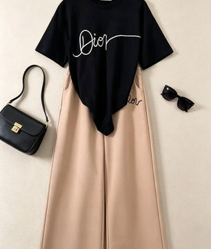 Ensemble Confort Chic - T-shirt & Pantalon fluide
