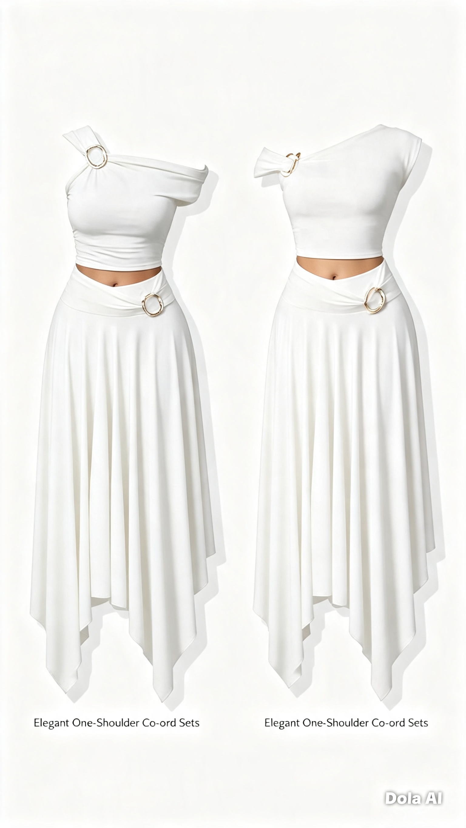 Ensemble jupe + haut asymétrique