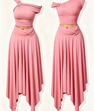 Ensemble jupe + haut asymétrique