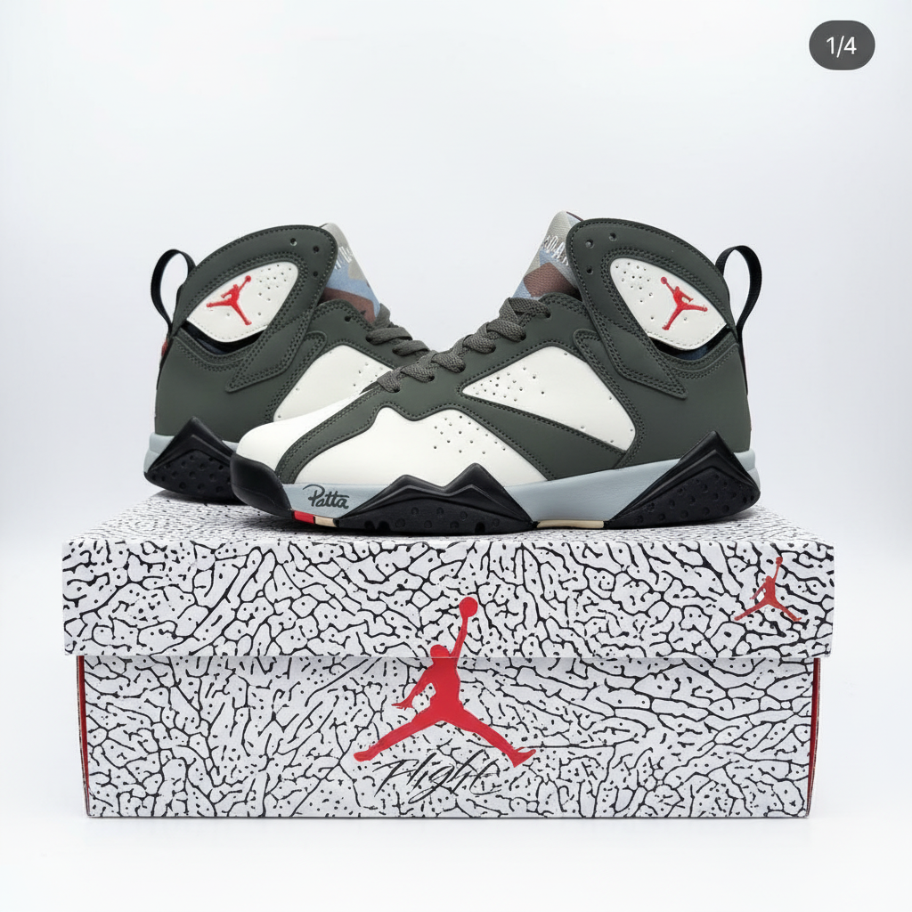 AJ7 Patta White Grey - Photo professionnelle