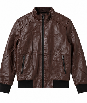 Blouson brun, détail
