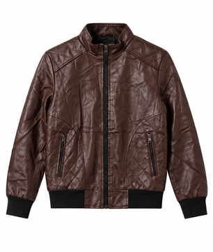 Blouson brun, vue de face