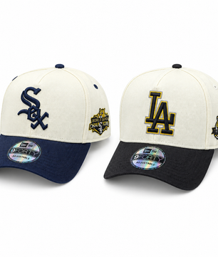 Casquettes crème et noire à motifs brodés