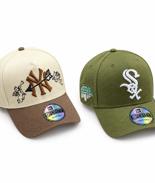 Casquettes noire et marron brodée