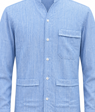 Chemise bleu clair, détails