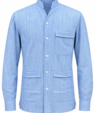 Chemise bleu clair, vue de face