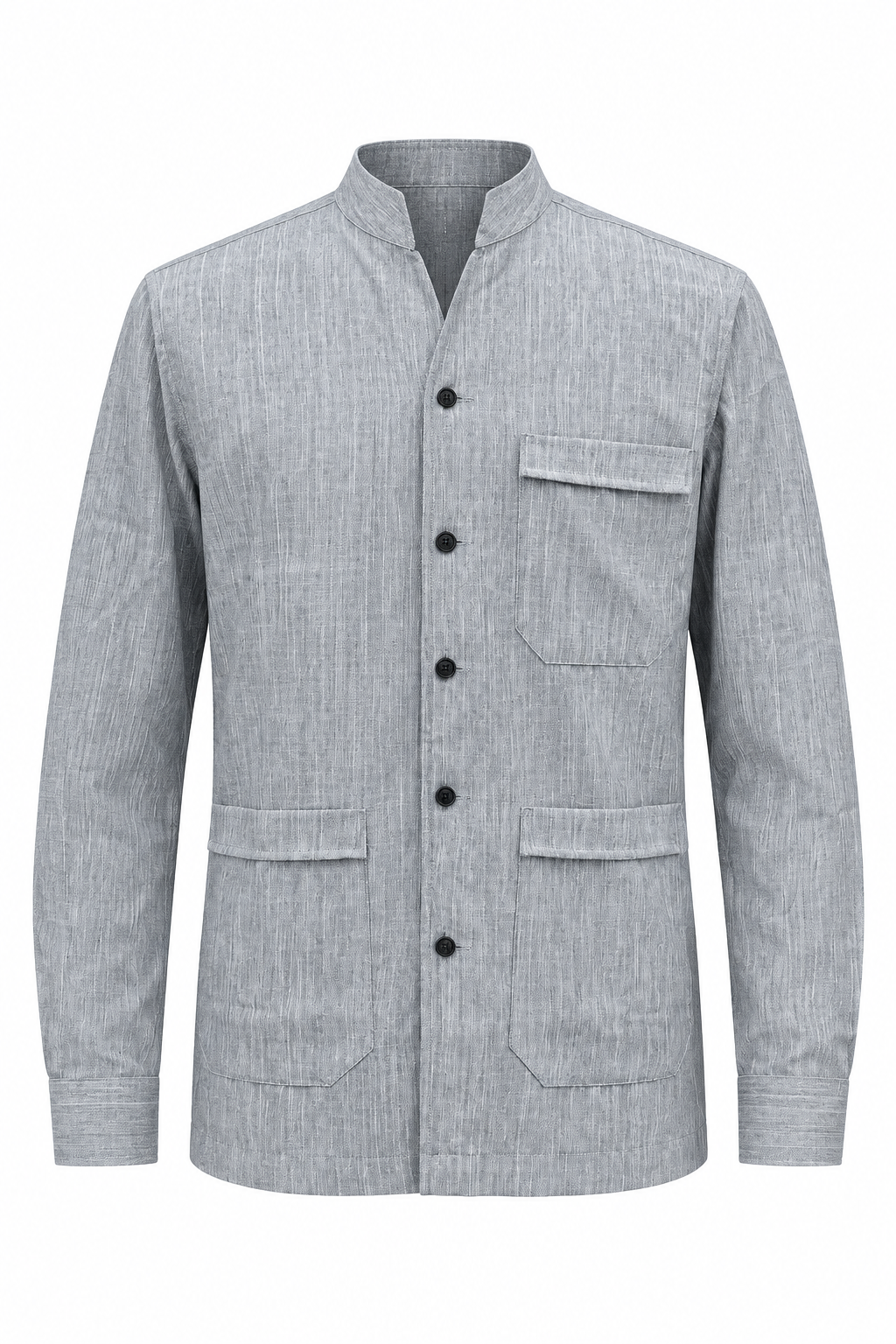 Chemise bleu marine, vue de face