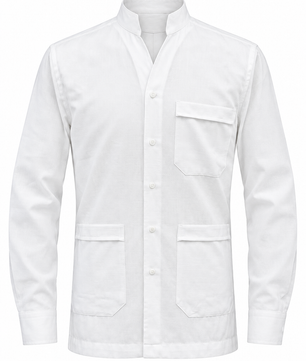 Chemise bleu moyen, vue de face