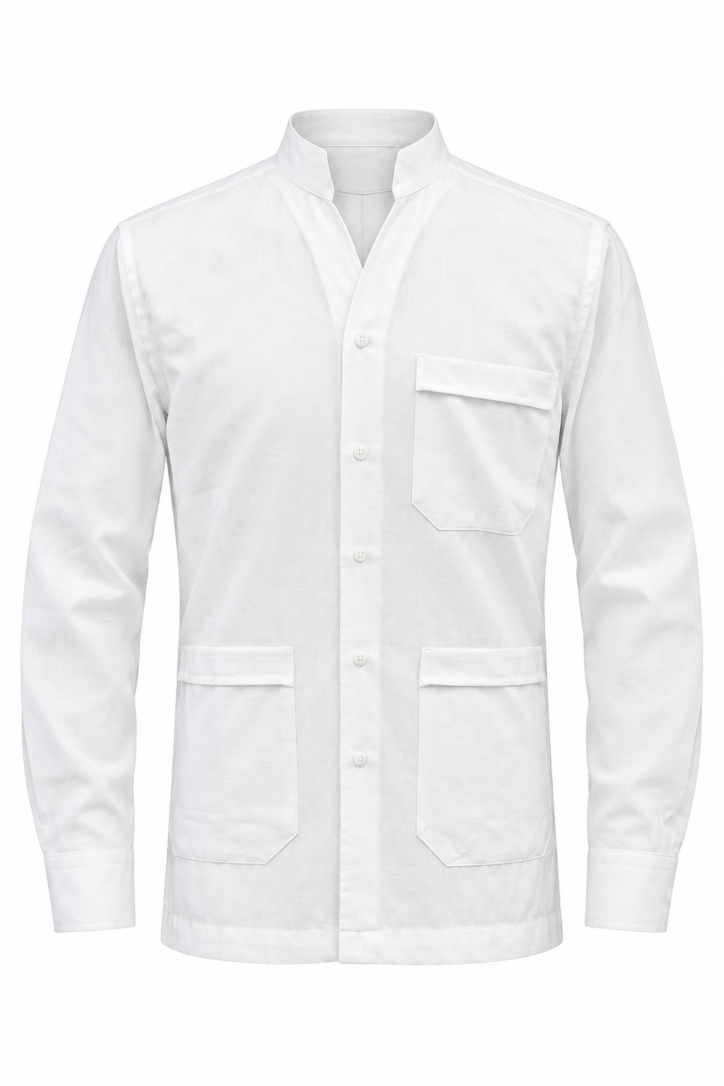 Chemise bleu moyen, vue de face