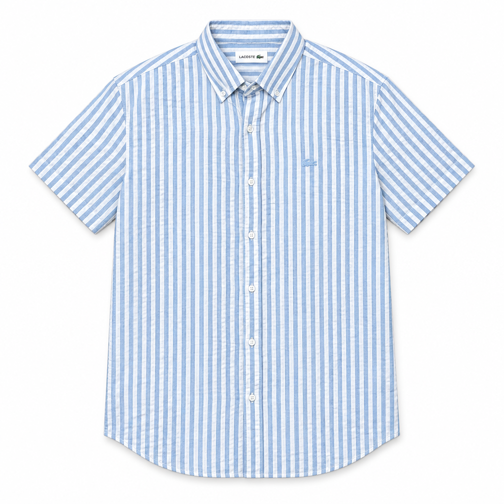 Chemise à fines rayures bleu clair