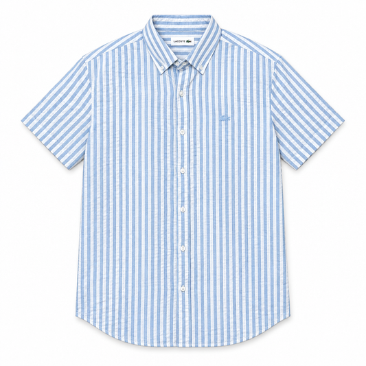 Chemise à fines rayures bleu clair