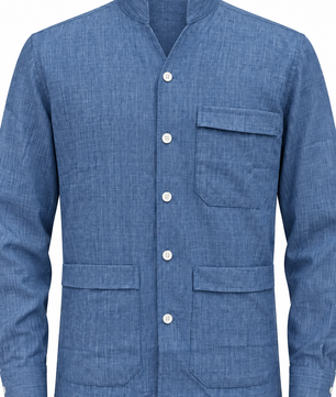 Chemise gris clair, détails