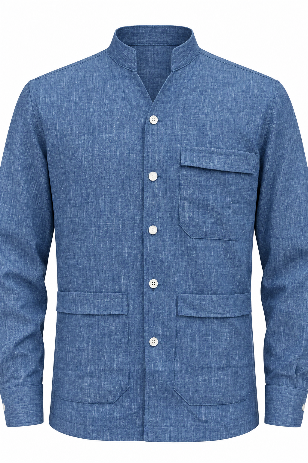 Chemise gris clair, détails