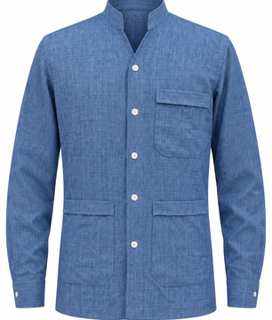 Chemise gris clair, vue de face