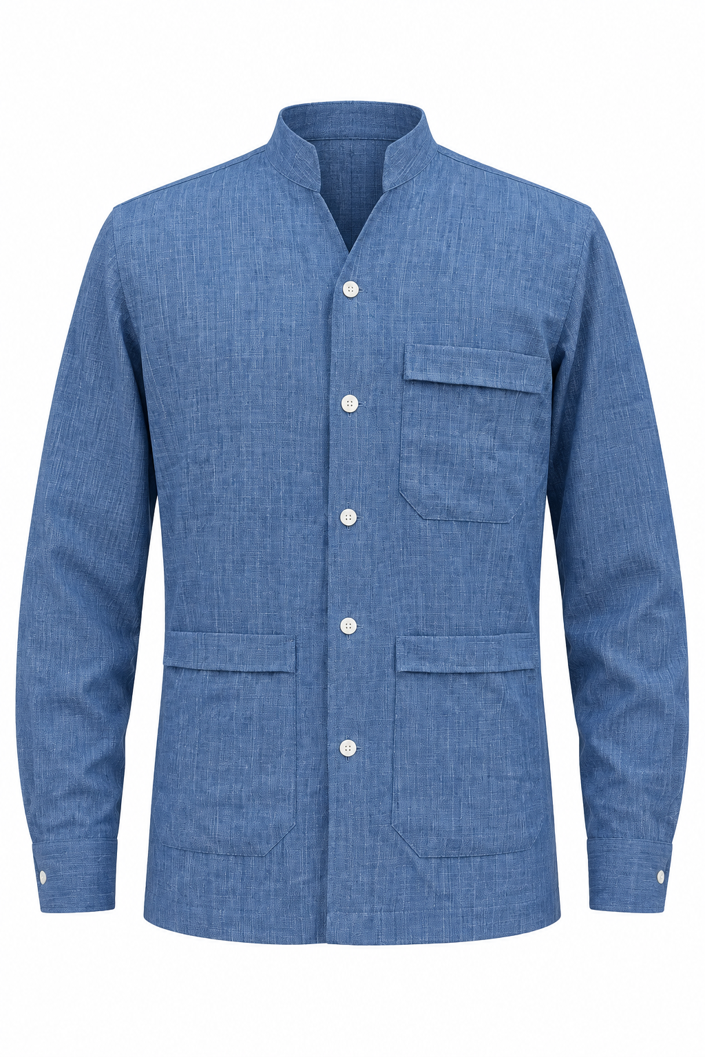 Chemise gris clair, vue de face
