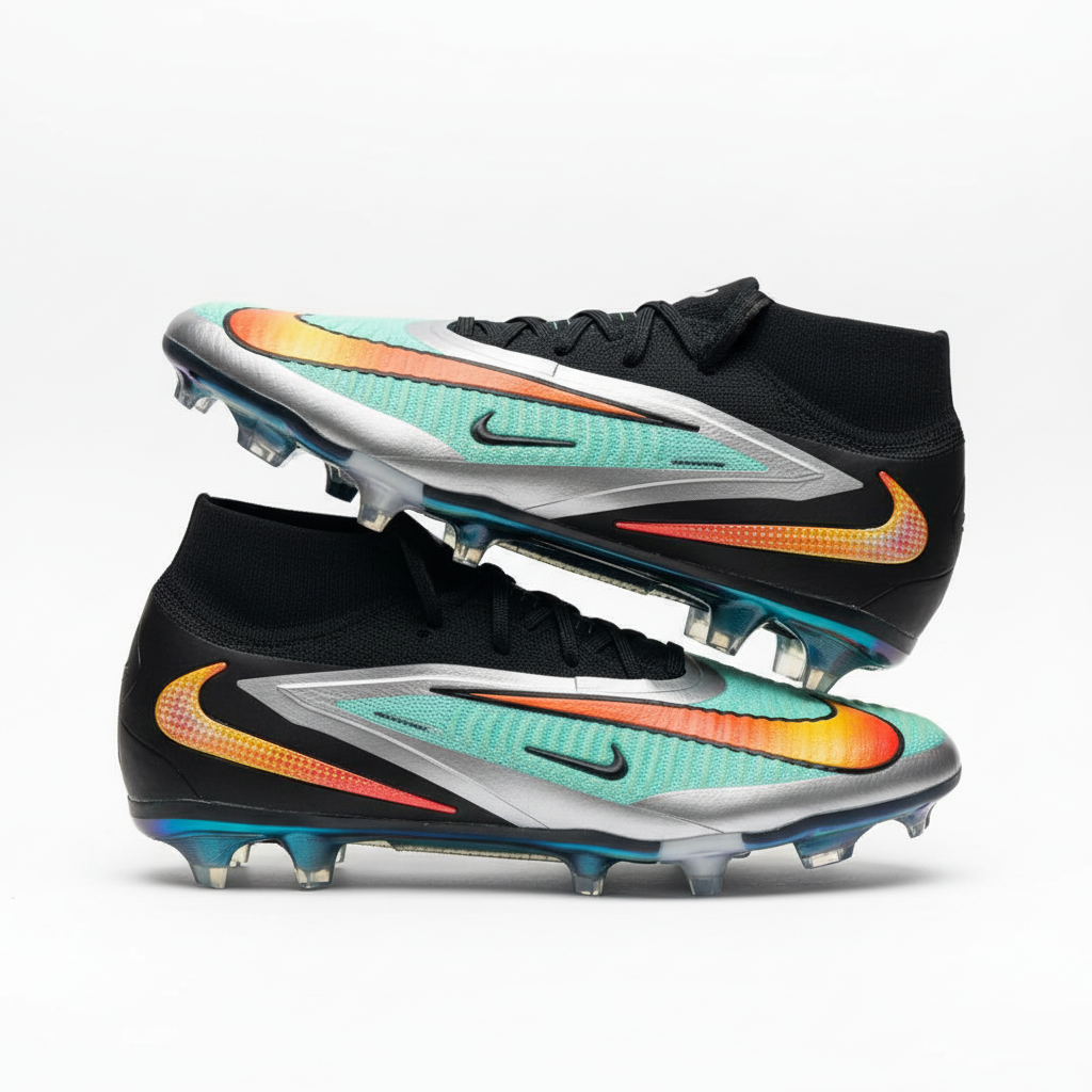 Crampons turquoise fond blanc