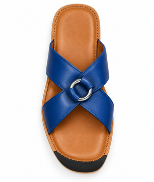 Cross-Strap Bleu