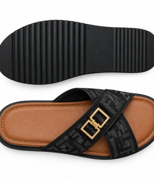 Cross-Strap Monogramme Or