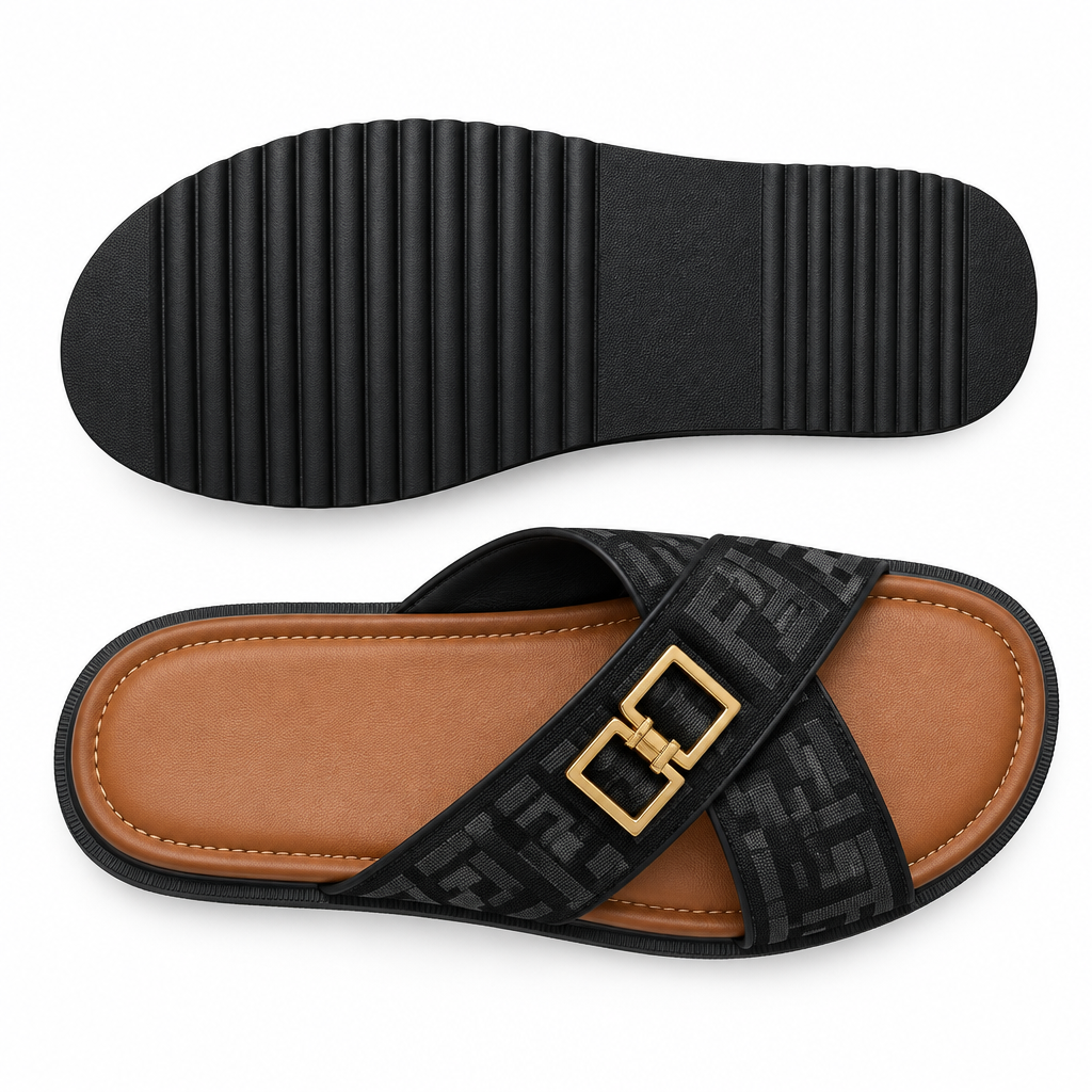 Cross-Strap Monogramme Or