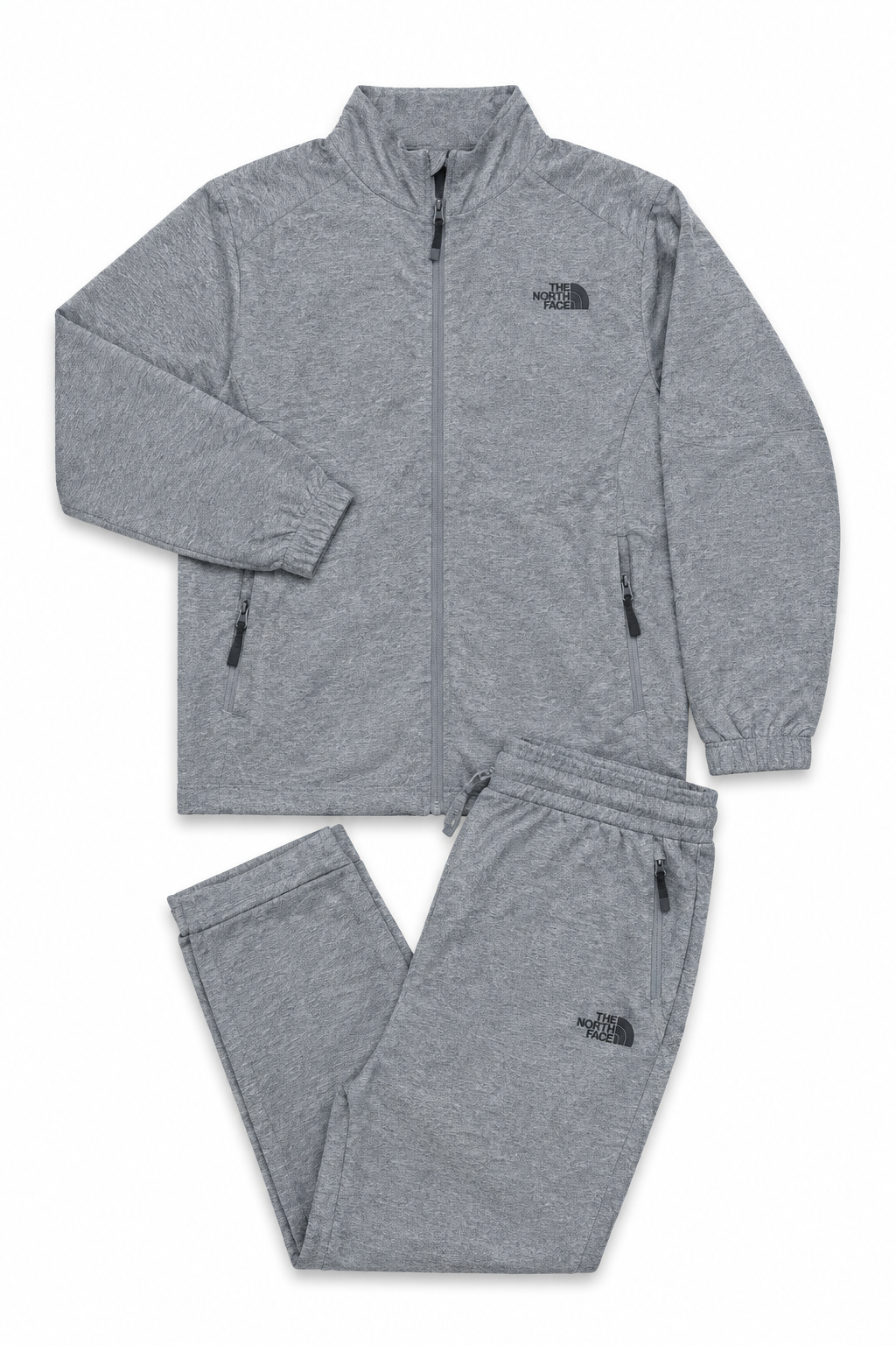 Ensemble gris sur fond blanc