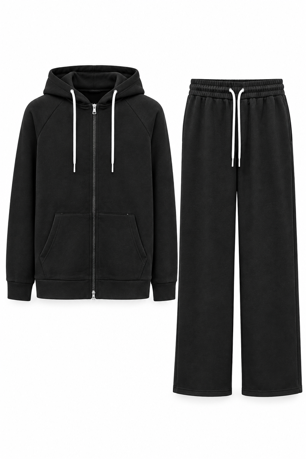 Ensemble noir sur fond blanc