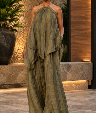 Ensemble olive, ambiance chic