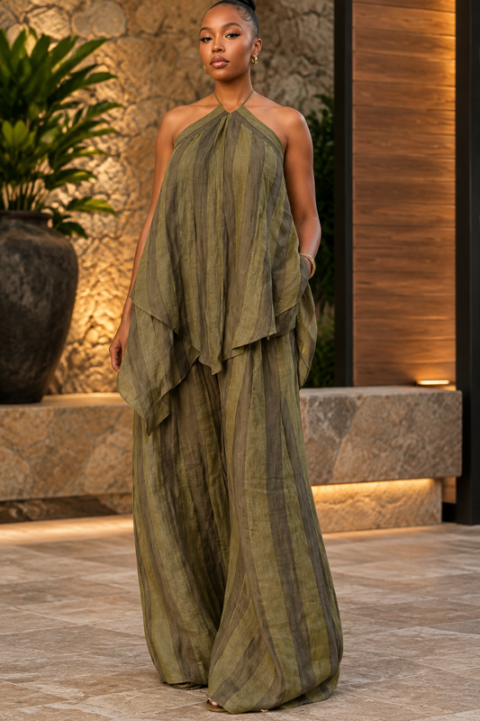 Ensemble olive, ambiance chic