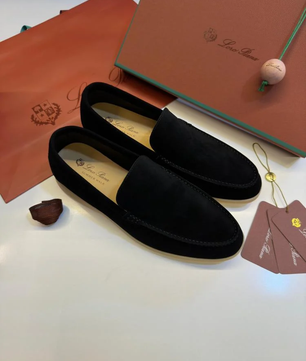 Mocassins en daim noir décontractés pour homme
