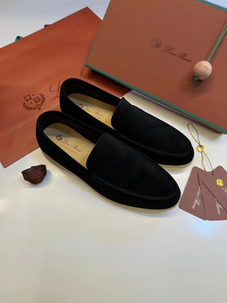 Mocassins en daim noir décontractés pour homme