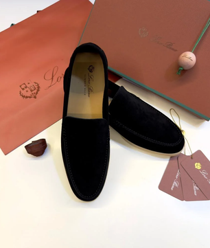 Mocassins en daim noir décontractés pour homme