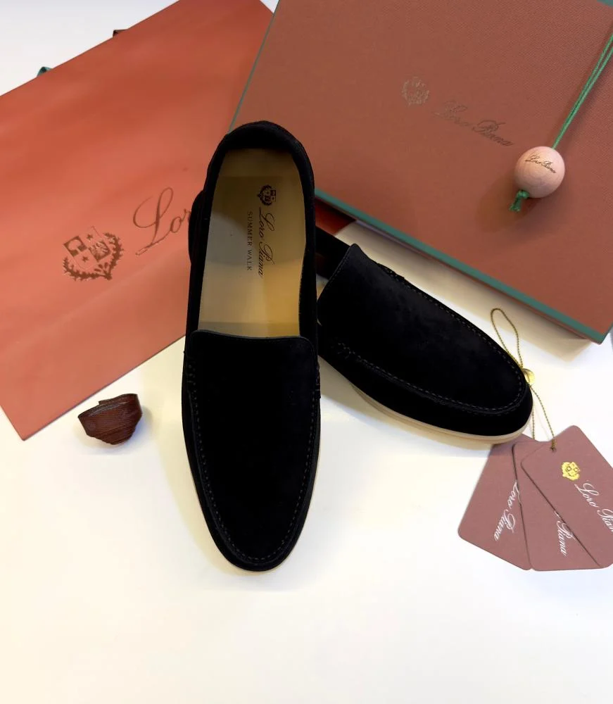 Mocassins en daim noir décontractés pour homme