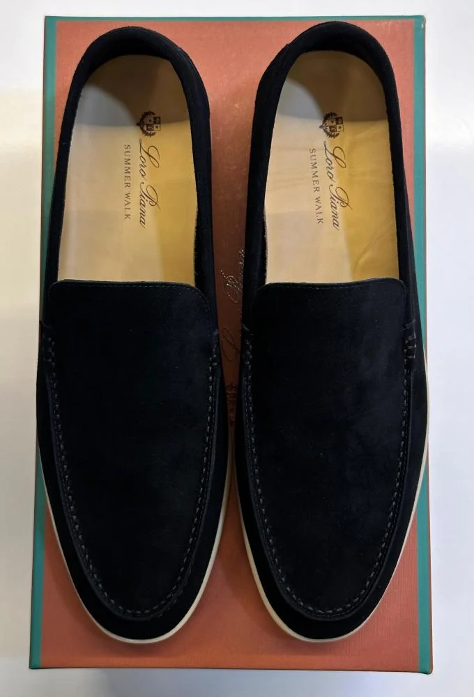 Mocassins en daim noir décontractés pour homme