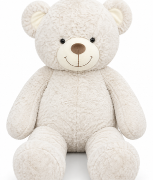 Nounours blanc, version 100 cm, vue de face