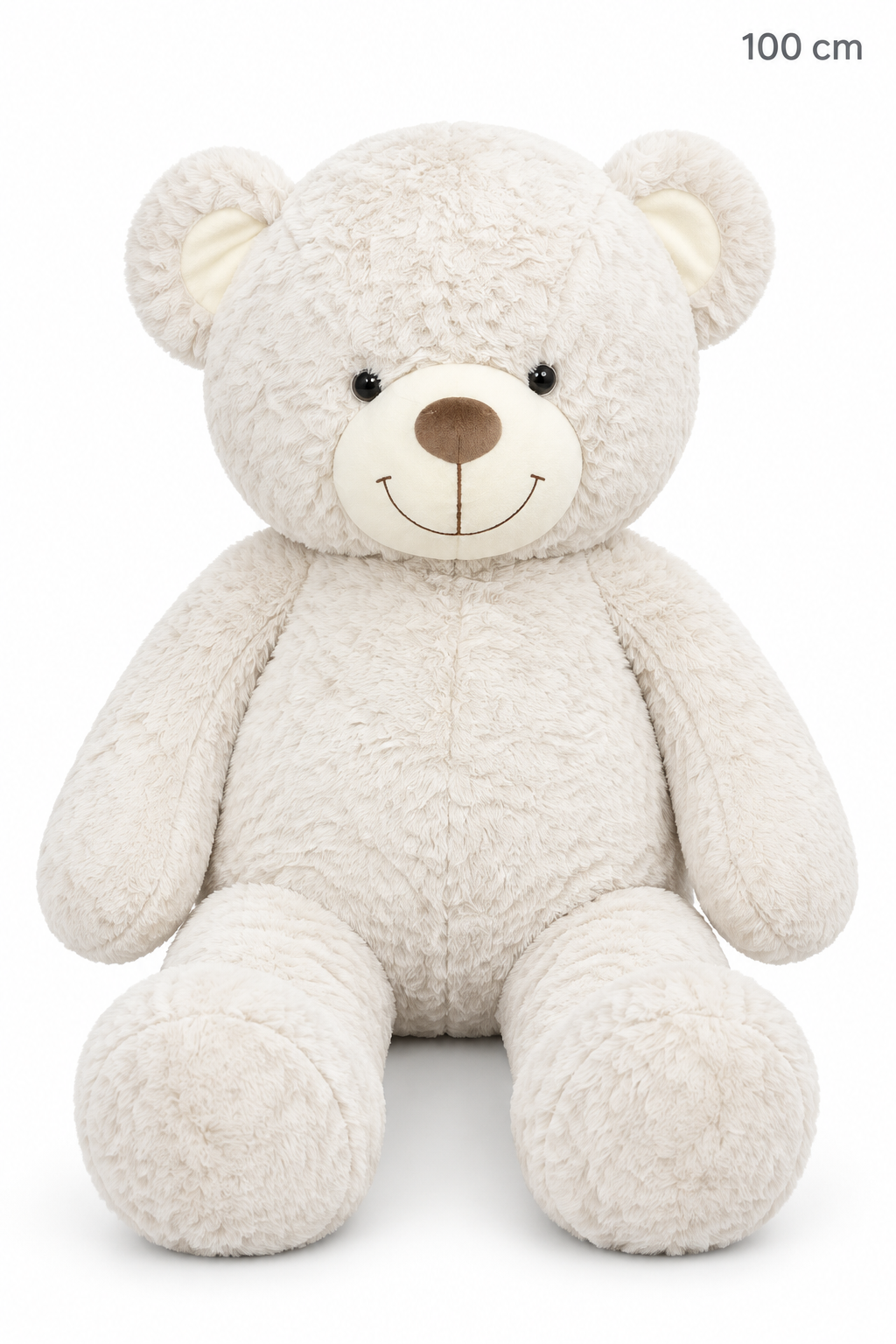 Nounours blanc, version 100 cm, vue de face