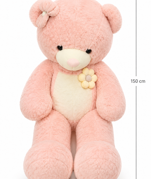 Nounours rose, présentation 150 cm