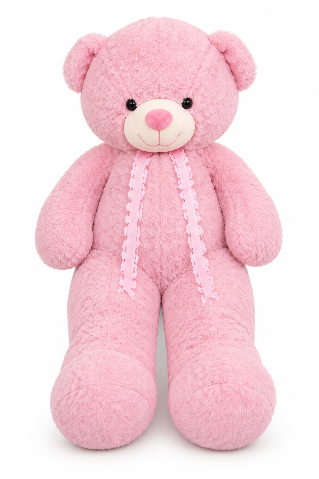 Ours rose sur fond blanc