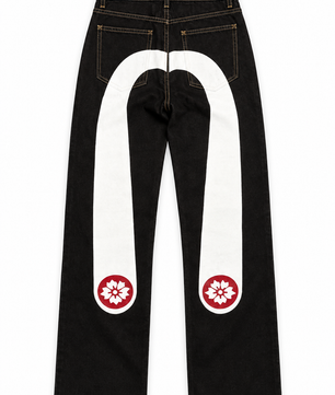 Pantalon Sakura Contrast sur fond blanc