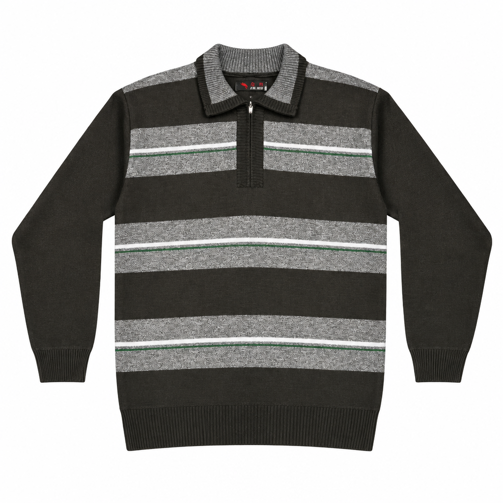 Pull à rayures, présentation soignée