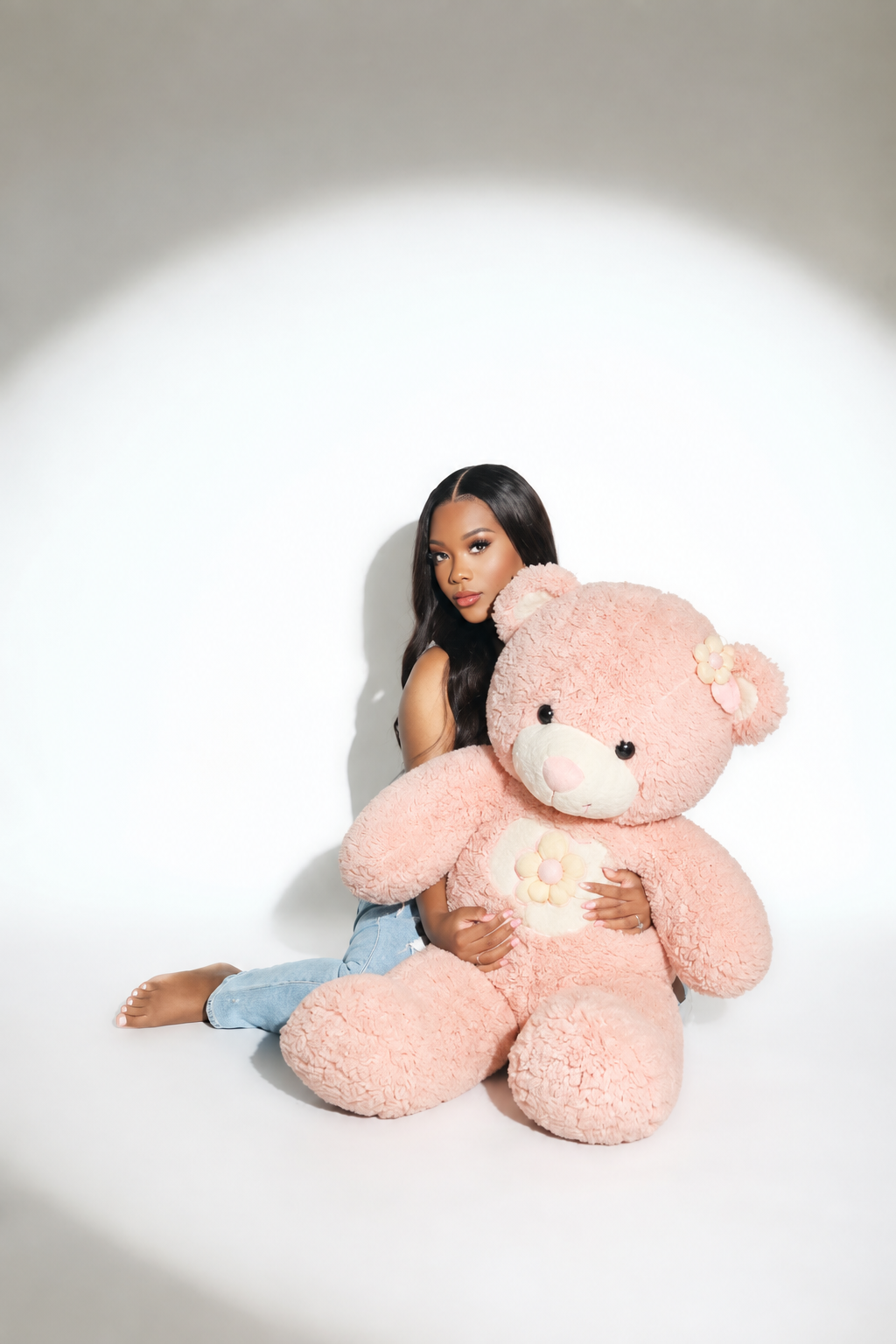 Remplacement du nounours marron par le nounours rose