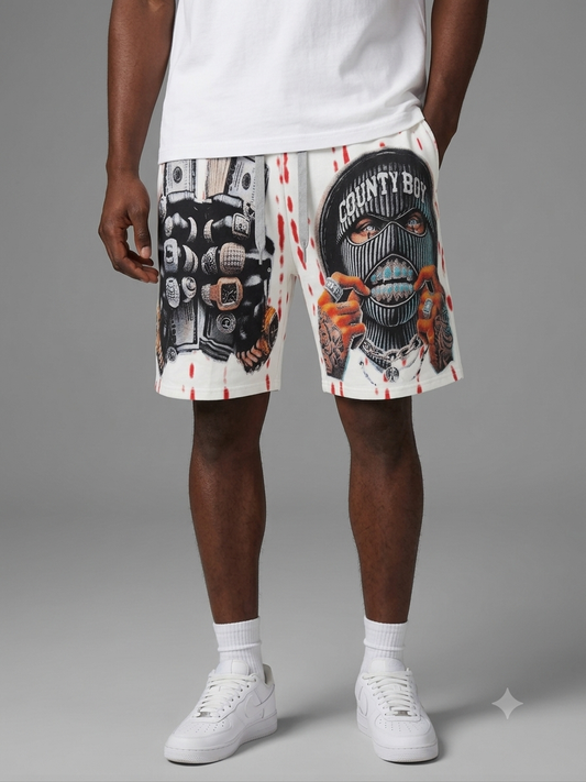 short en molleton de style streetwear