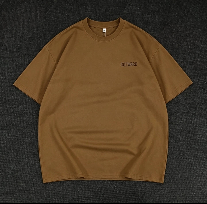 T-shirt outward