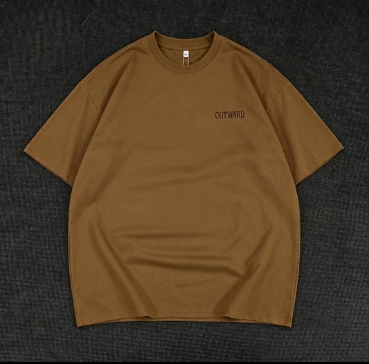 T-shirt outward