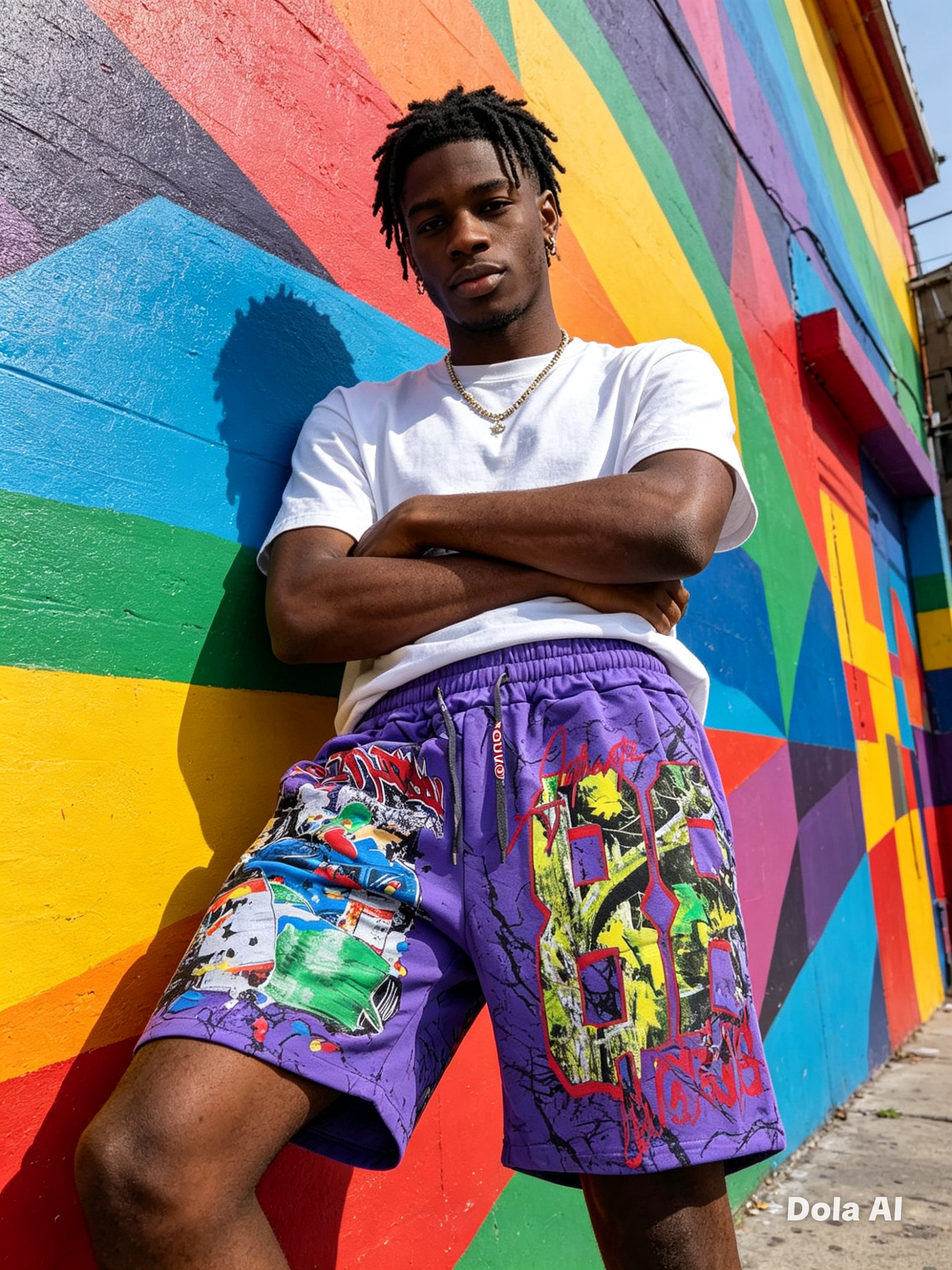 short en molleton de style streetwear