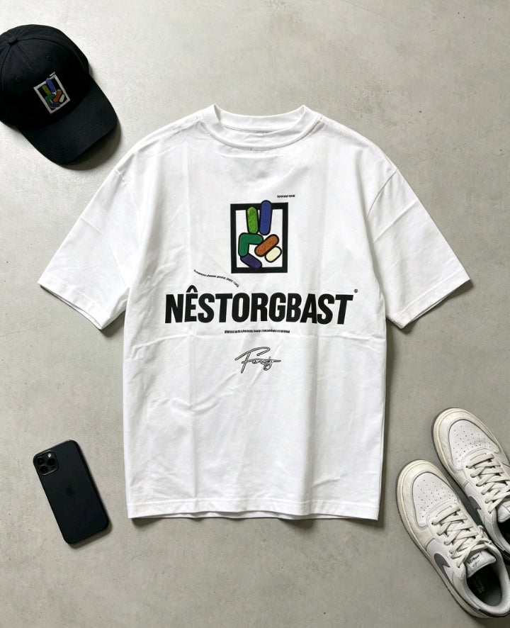 T-shirt Blanc Nistorgbast