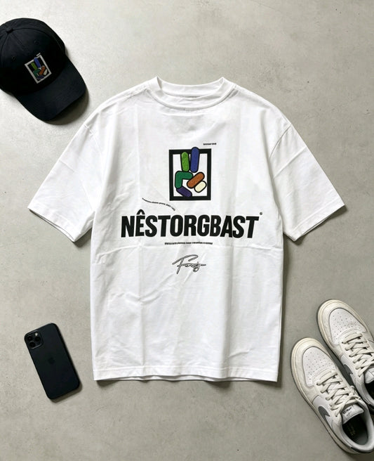 T-shirt Blanc Nistorgbast