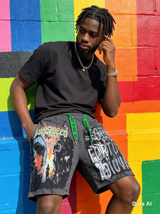 short en molleton de style streetwear